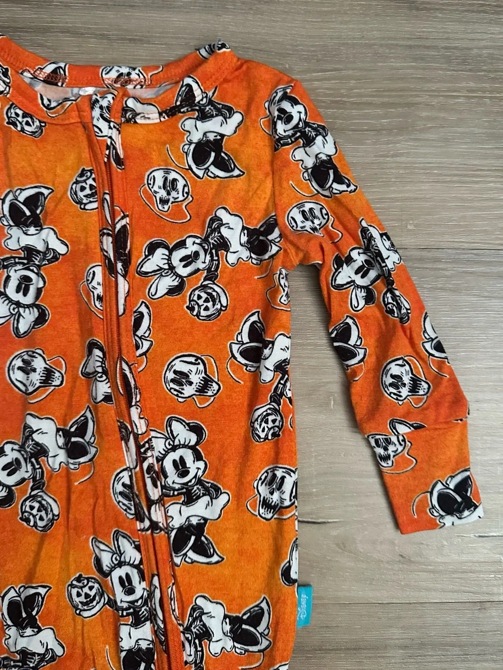 Posh Peanut Disney Minnie Mouse Halloween Orange Bamboo Zippy Pajamas 6-9M